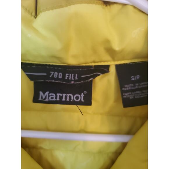 Marmot Womens 700 Fill Duck Down Puffer Jacket Yellow Womens Size Small‎ - Picture 4 of 7